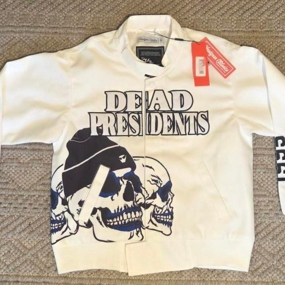 Headgear Classics “Dead Presidents” Snap Button Jacket Cream/Black Extra Small